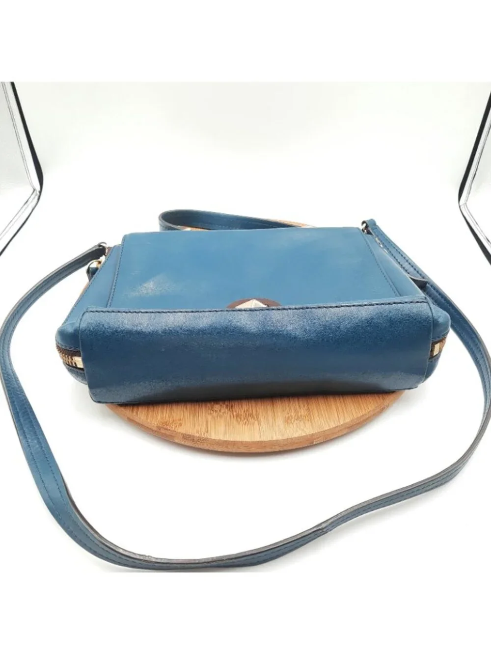 Kate Spade Bag Varick Street Abbie Satchel Teal Green Leather Shoulder Strap